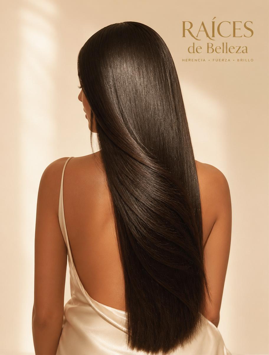 Long silky Dominican blowout back view