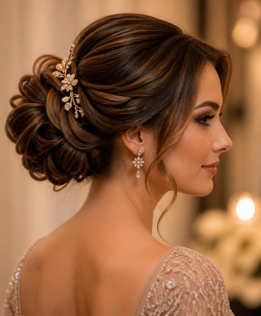 Special occasion updo styling