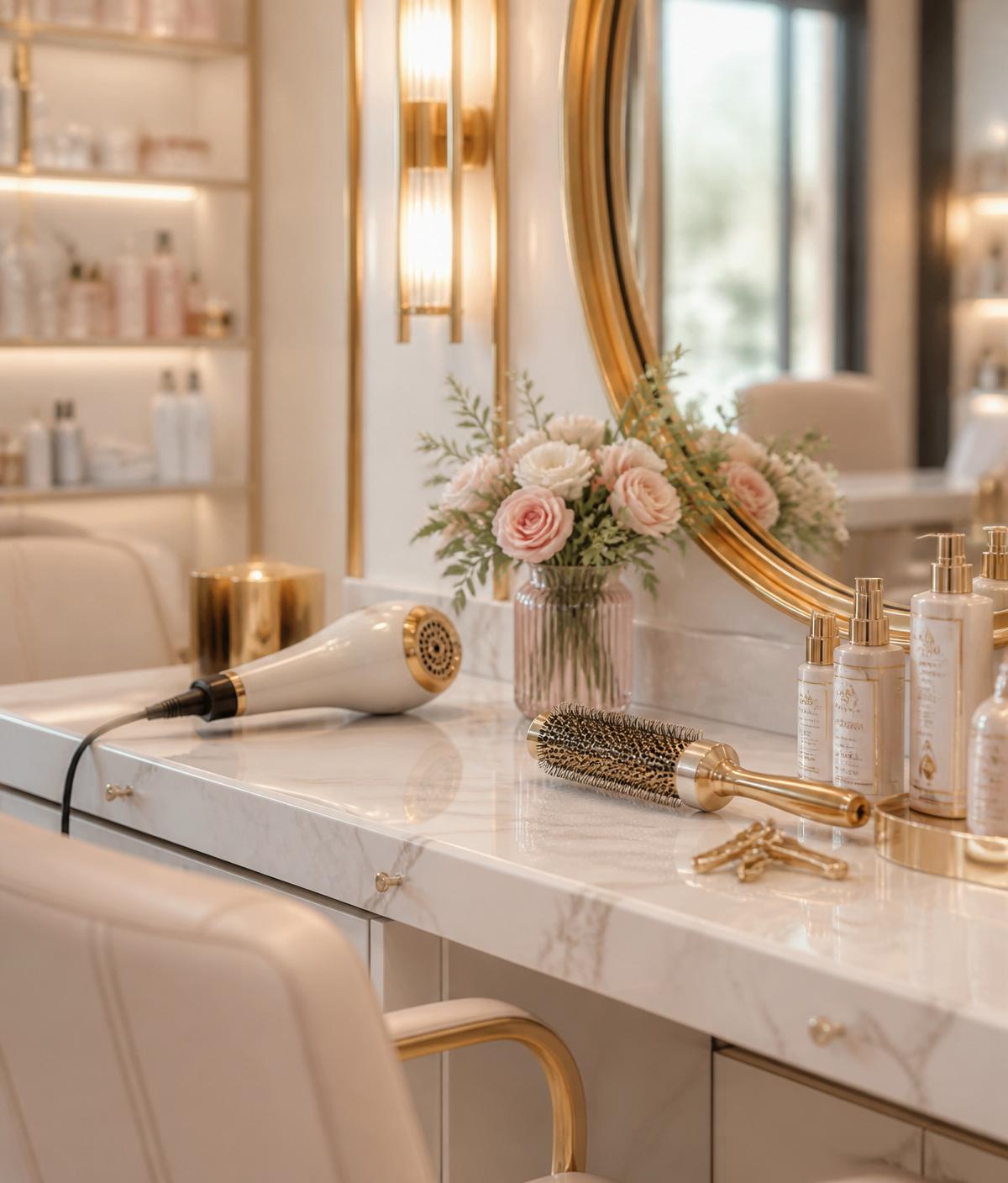 Luxury salon interior detail